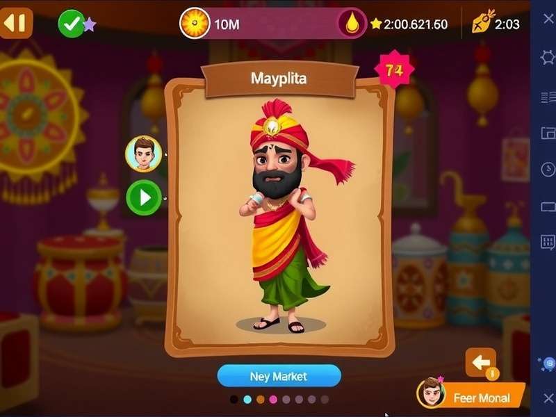 Masala Chai Odyssey gameplay screenshot showing character in Indian market