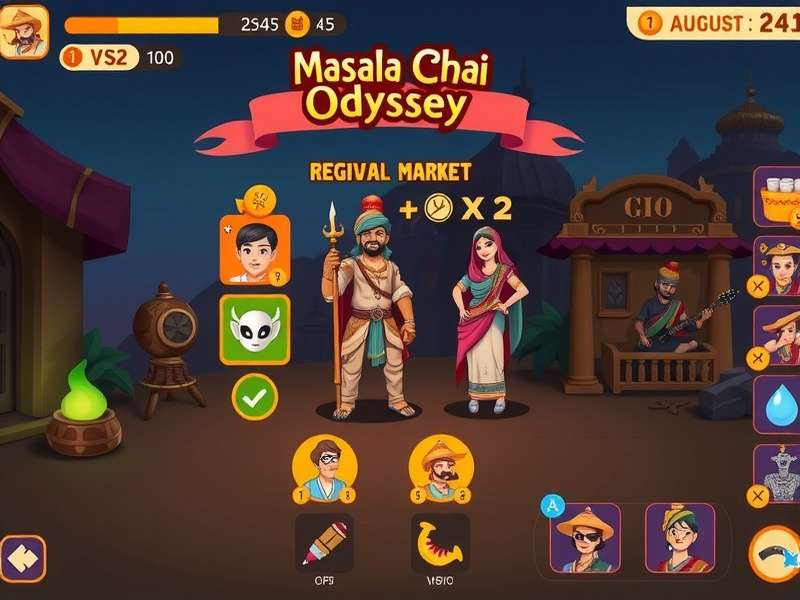 Masala Chai Odyssey character customization screen